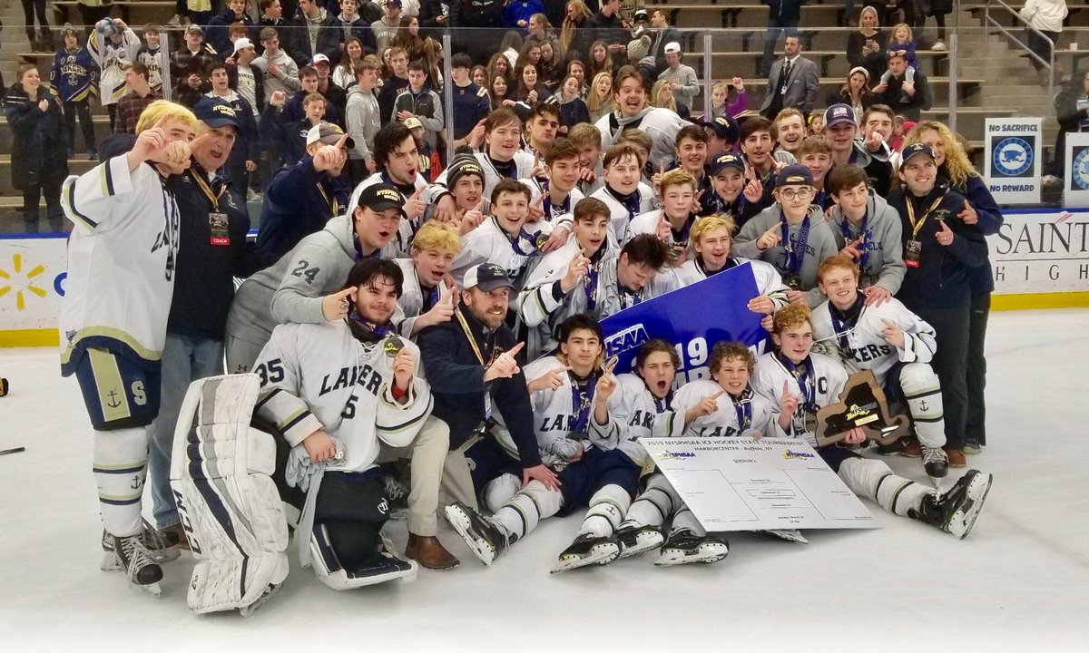 The 2018-2019 team after winning states!
